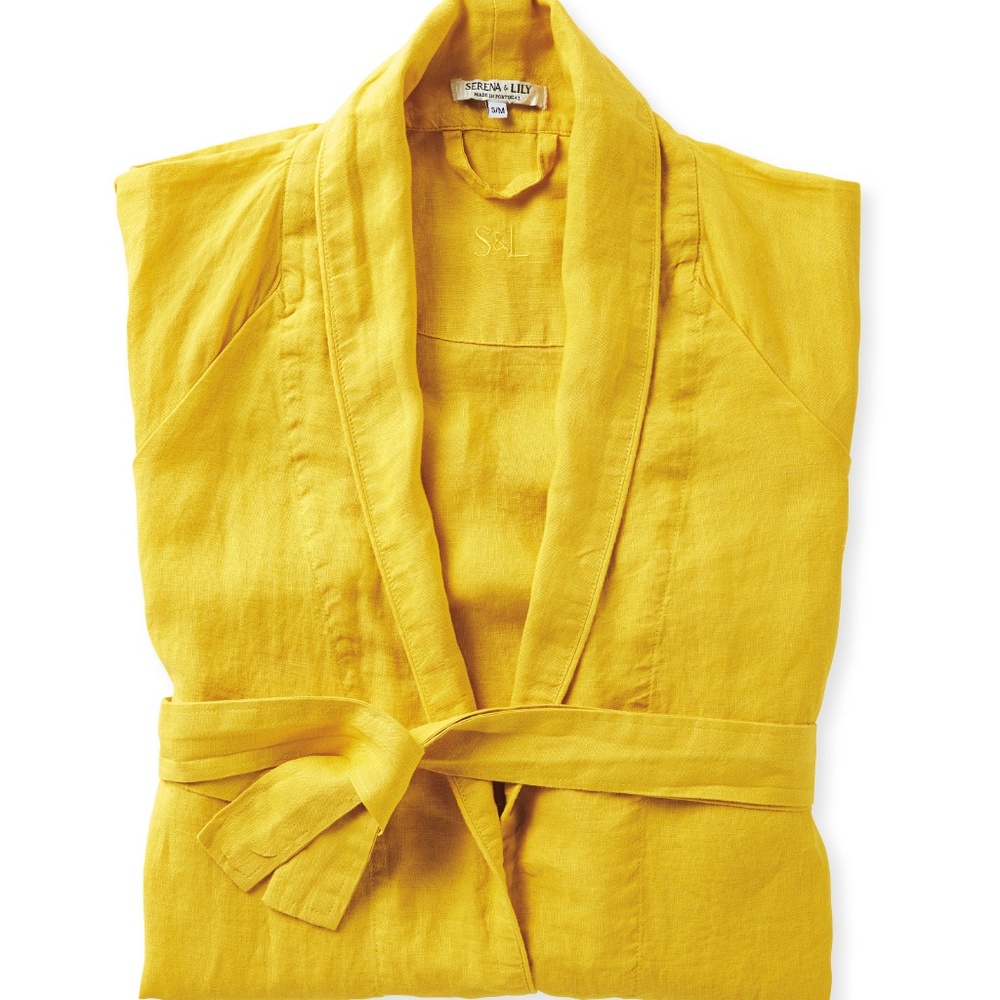 Serena & Lily Positano Linen Robe SZ S/M RRP$128